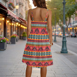 GB-NAT00029 Native American Women Spaghetti Strap Dress