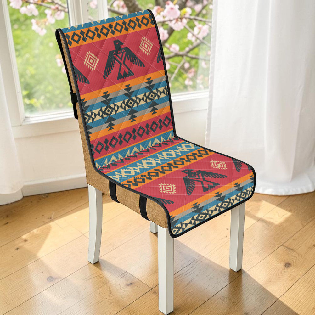 GB-NAT00029 Thunderbird Native American Quilted Dining Chair Slip Cover