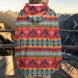 GB-NAT00029 Thunderbird Native American Women Knitted Hooded Jacket