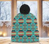 GB-NAT00046-01 Native American Knitted Hat With Pom-Pom
