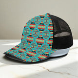 GB-NAT00046-01 Native American Unisex Trucker Hat With Black Half-mesh