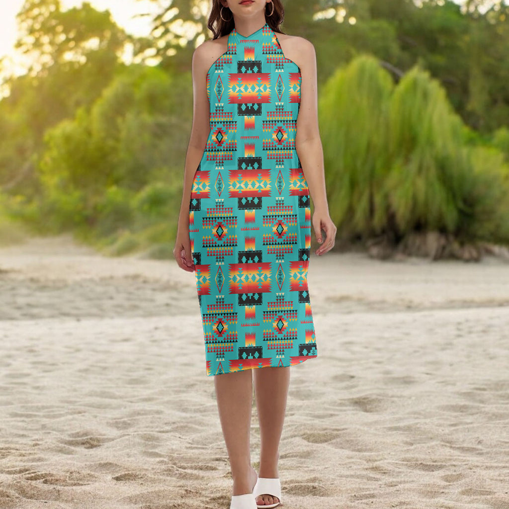 GB-NAT00046-01 Native American Women Beach Dress