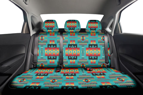 GB-NAT00046-01  Pattern Native American  Car Back Seat Cover Set