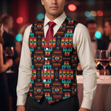 GB-NAT00046-02 Native American Suit Vest Jacket Print One Side Front