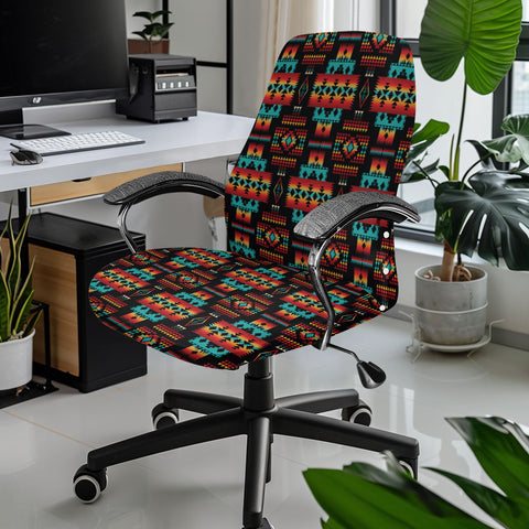 GB-NAT00046-02 Native American All-in-one Office Chair Cover