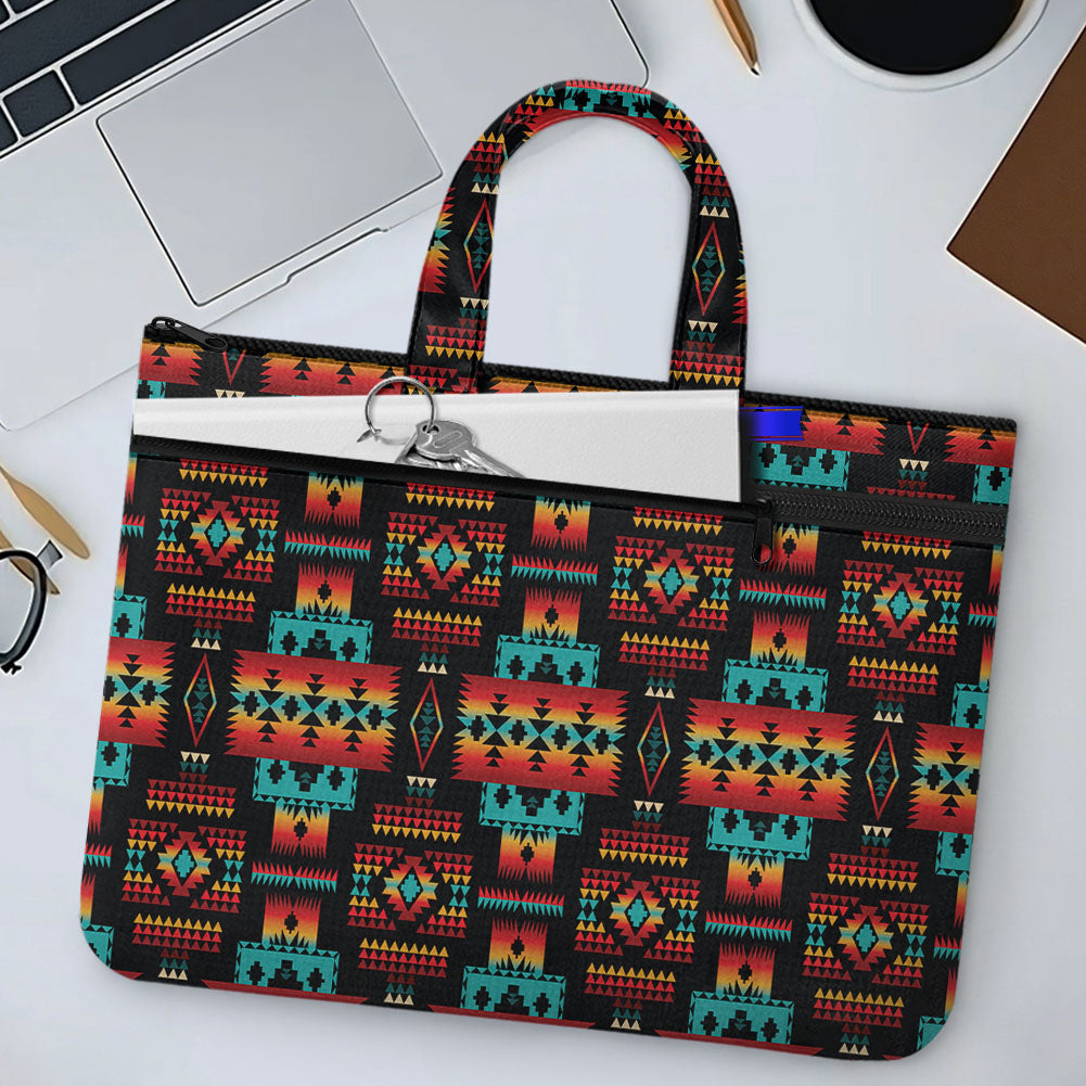 GB-NAT00046-02 Native American Canvas Document Bag