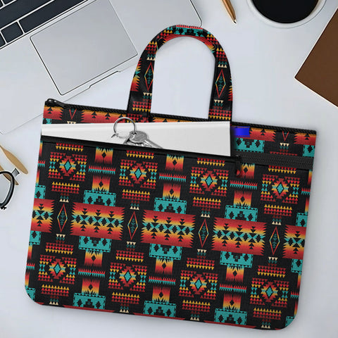 GB-NAT00046-02 Native American Canvas Document Bag