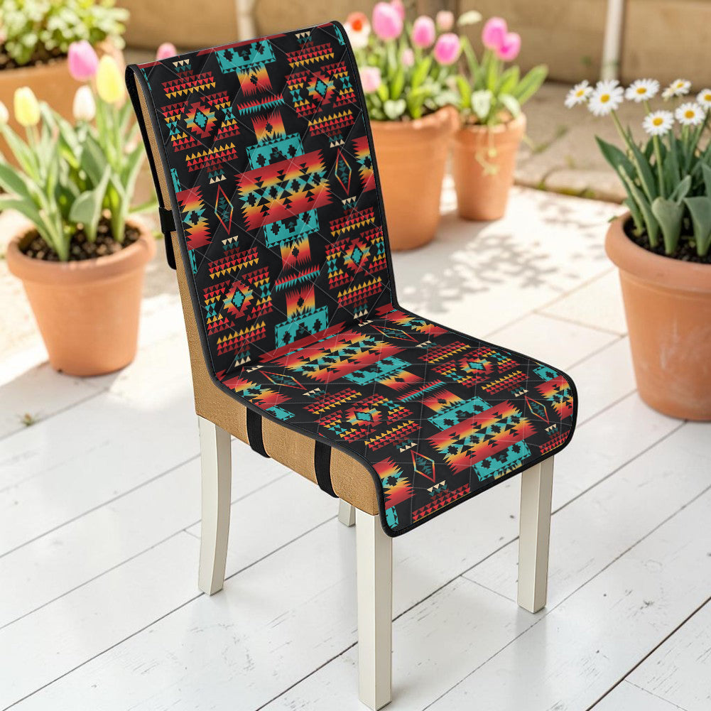GB-NAT00046-02 Native American Quilted Dining Chair Slip Cover