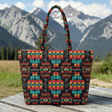GB-NAT00046-02 Native American Quilted Shoulder Tote Bag
