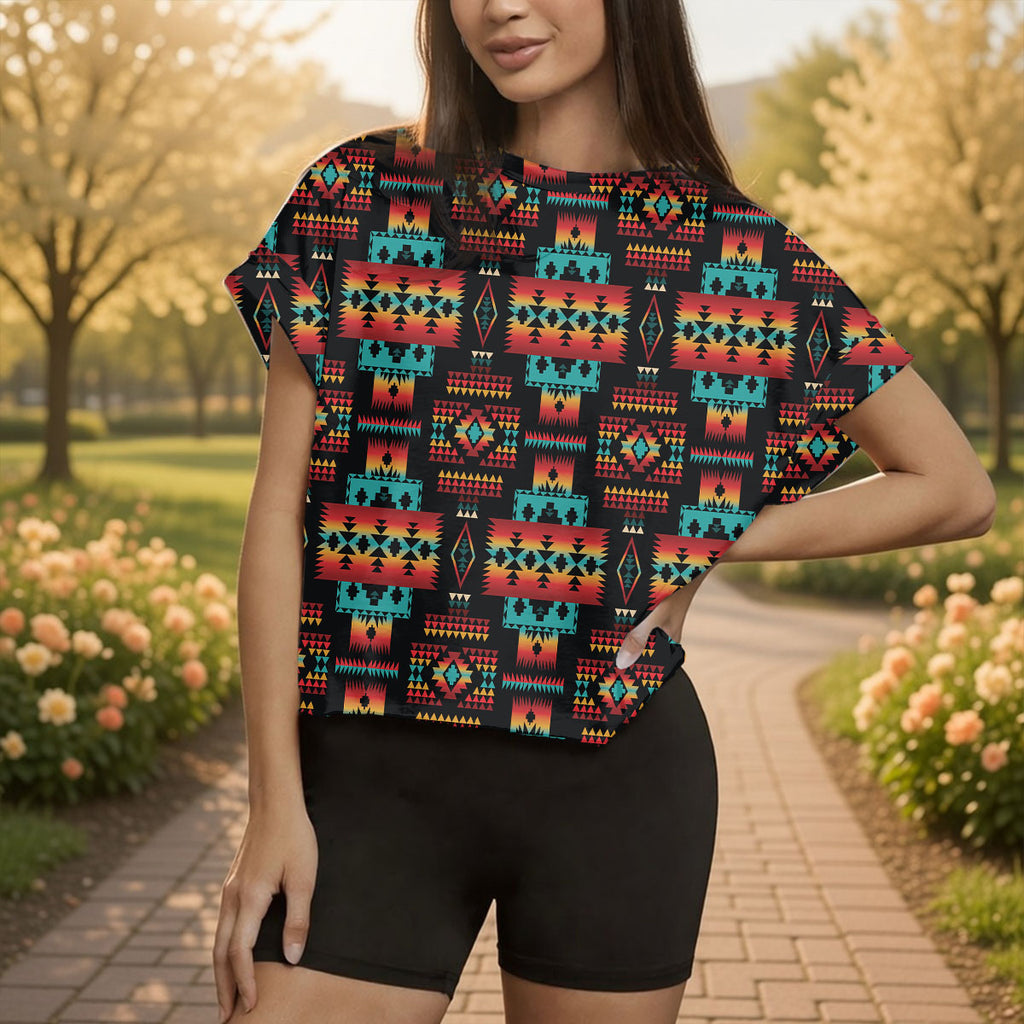 GB-NAT00046-02 Native American Women Open-Back Crossover Workout Tee