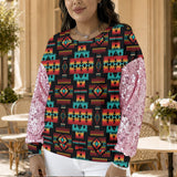 GB-NAT00046-02 Native American Women Sequin Sleeve Sweatshirt