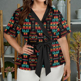 GB-NAT00046-02 Native American Women Wrap Blouse