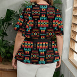 GB-NAT00046-02 Native American Women Wrap Blouse