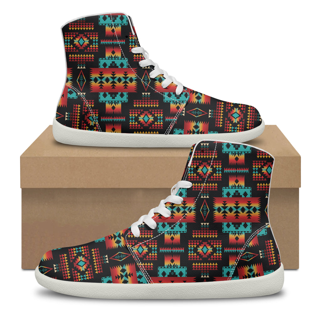 GB-NAT00046-02 Pattern  Native American High Top Barefoot Shoes