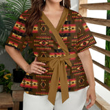GB-NAT00046-08 Native American Women Wrap Blouse