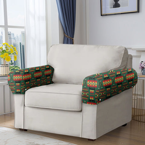 GB-NAT00046-09 Native American 2PCS Sofa Armrest Covers with Buttons