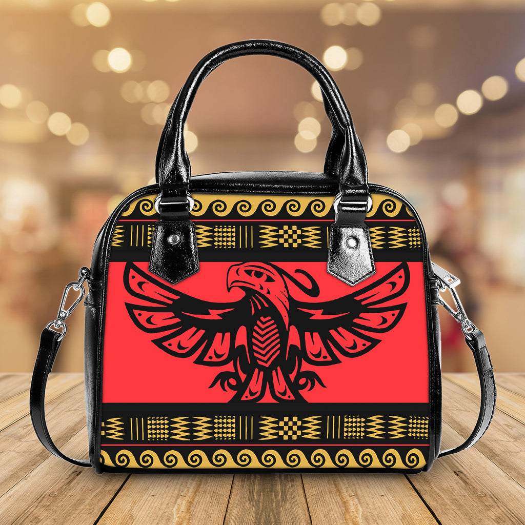 GB-NAT00048-01 Thunder Bird Native American Handbag With Single Shoulder Strap