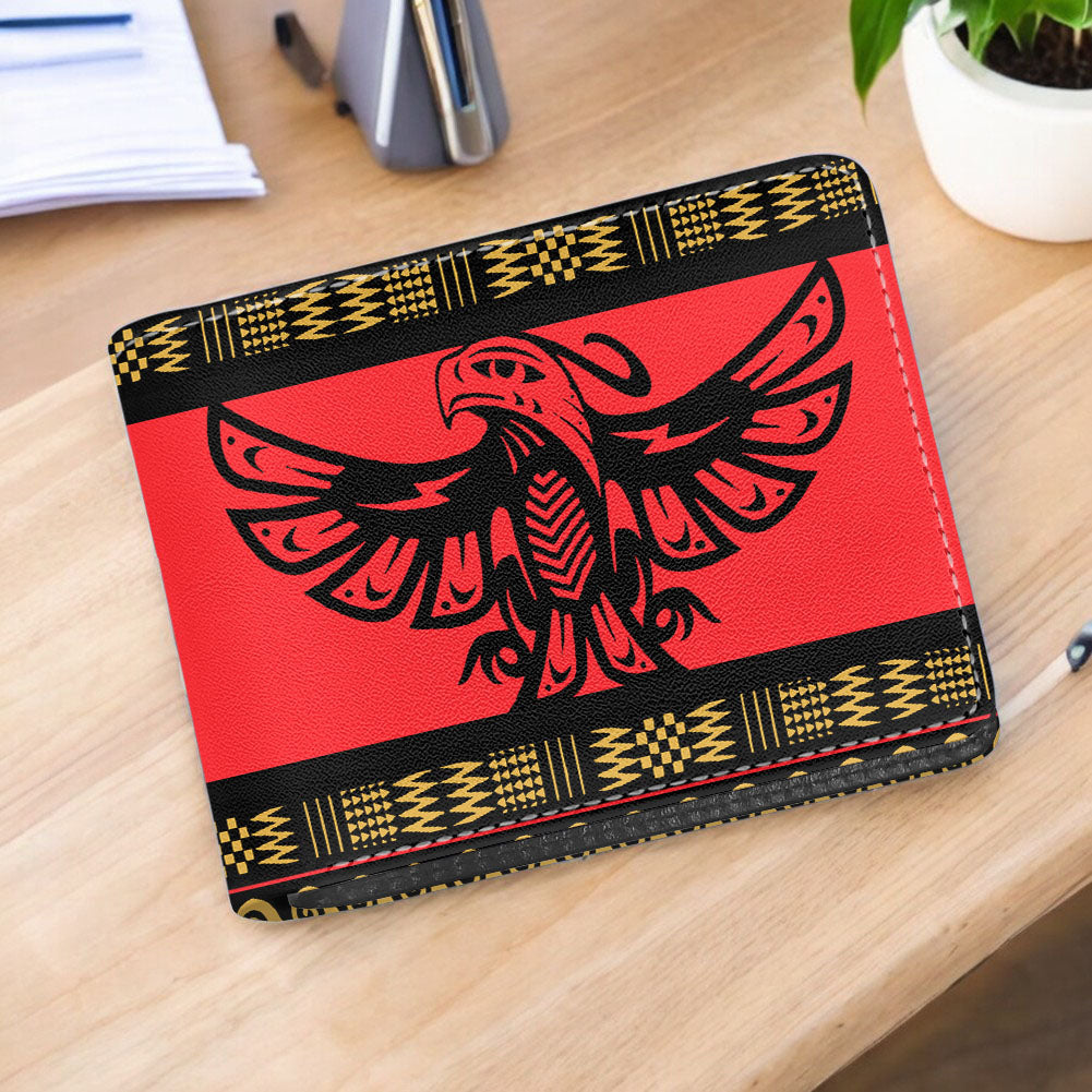 GB-NAT00048-01 Thunderbird Native American Men Wallet
