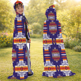 GB-NAT0004 Native American AOP Unisex Hooded Cloak for Kids and Adults