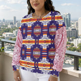 GB-NAT0004 Native American Women Sequin Sleeve Sweatshirt