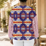 GB-NAT0004 Native American Women Sequin Sleeve Sweatshirt
