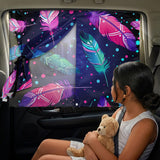 GB-NAT00052 Feather Native American Car Side Window Sunshades