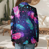 GB-NAT00052 Feather Pattern Native American Girls Suits