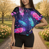 GB-NAT00052 Native American Women Open-Back Crossover Workout Tee