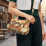 GB-NAT00054 Kokopeili Native American PU Leather Chain Shoulder Bag