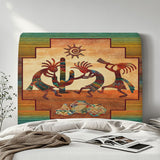 GB-NAT00054 Kokopelli Myth Native American Elastic Headboard Cover
