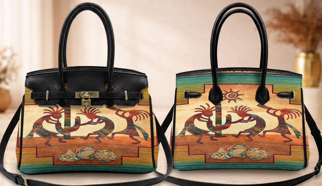 GB-NAT00054 Kokopelli Native American Women Handbag