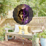 Powwow Storegb nat0005 wolf native dream catcher purple wind spinner