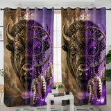 GB-NAT0005v2 Bison Dreamcatcher Native American Living Room Curtain