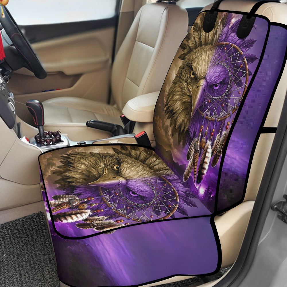 GB-NAT0005v4 Eagle Dreamcatcher Native American Waterproof Car Front Seat Cover for Pet