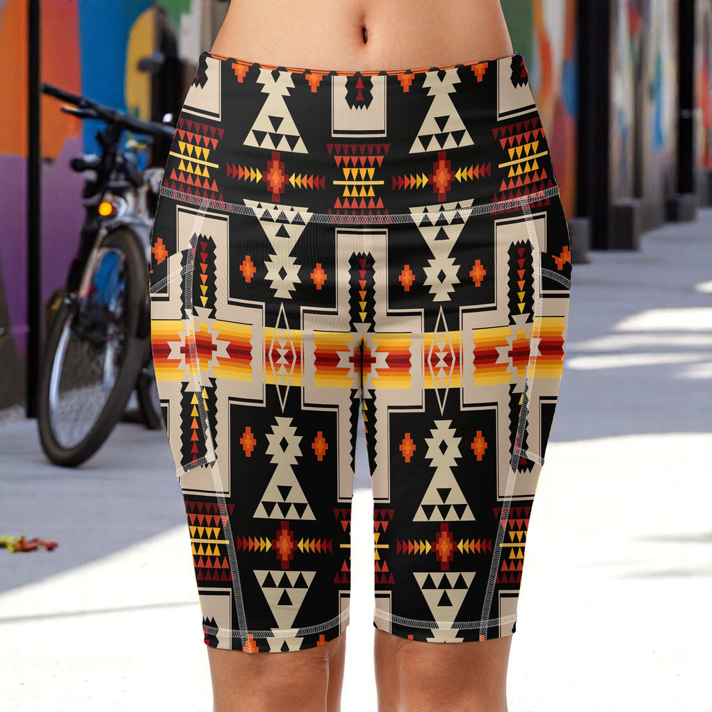 GB-NAT00062-01 Native American AOP Biker Shorts