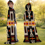 GB-NAT00062-01 Native American AOP Unisex Hooded Cloak for Kids and Adults