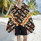 GB-NAT00062-01 Native American Hooded Towel Poncho