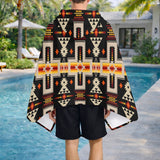 GB-NAT00062-01 Native American Hooded Towel Poncho