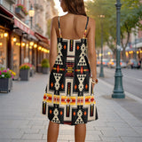 GB-NAT00062-01 Native American Women Spaghetti Strap Dress
