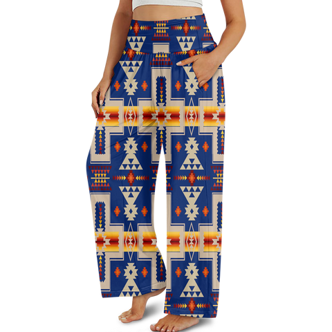 GB-NAT00062-04 Design Native Native Ameriacan  Women's Wide Leg Pants