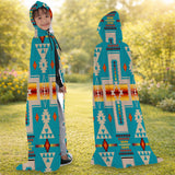 GB-NAT00062-05 Native American AOP Unisex Hooded Cloak for Kids and Adults