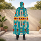 GB-NAT00062-05 Native American AOP Unisex Hooded Cloak for Kids and Adults