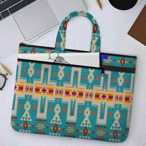 GB-NAT00062-05 Native American Canvas Document Bag