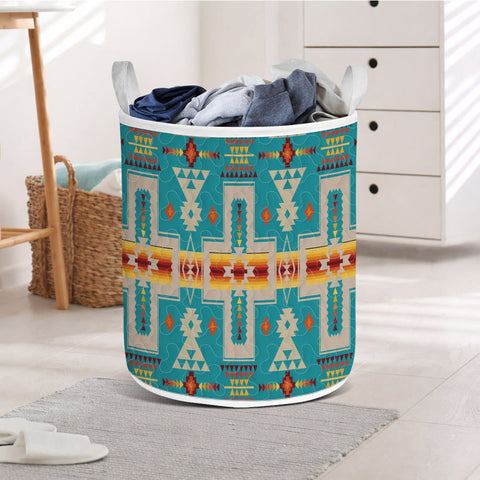GB-NAT00062-05 Native American Quilted Laundry Basket