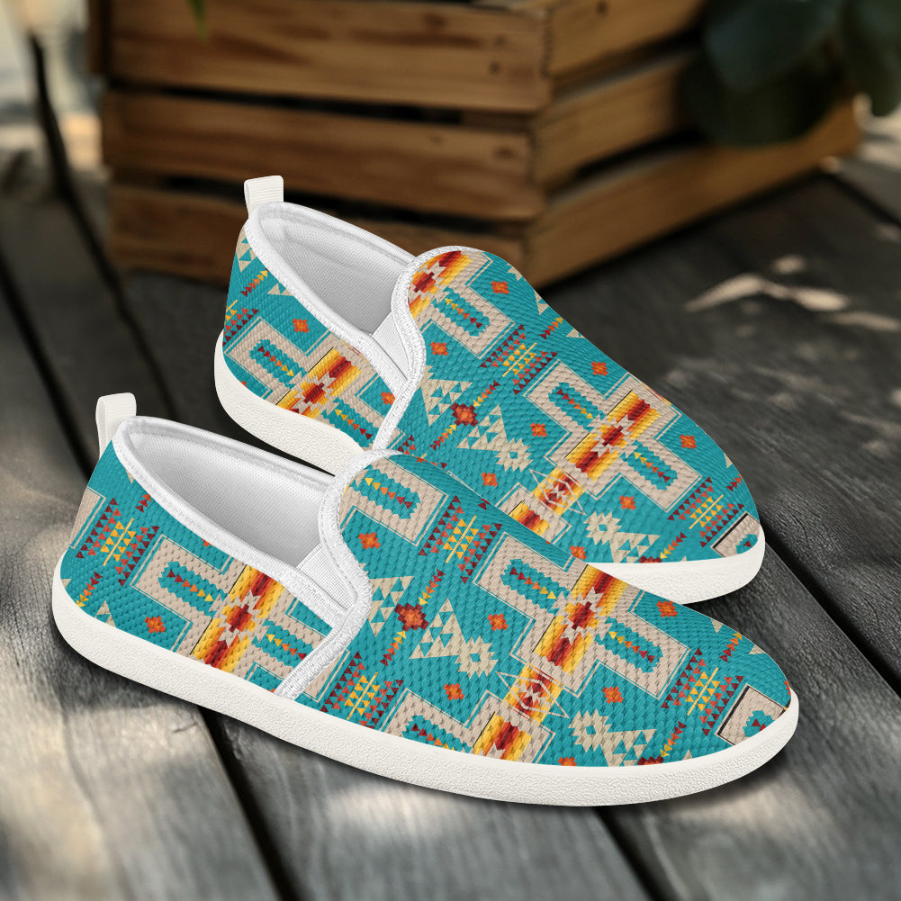 GB-NAT00062-05 Pattern Native American Flat Mesh Shoes