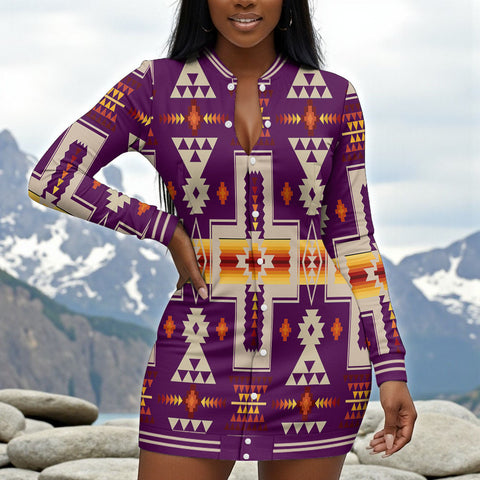 GB-NAT00062-09 Native American Jacket Dress