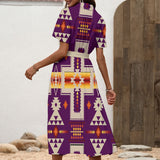 GB-NAT00062-09 Native American Women Shirt Dress with Waist Tie