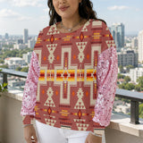 GB-NAT00062-11 Native American Women Sequin Sleeve Sweatshirt