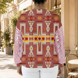GB-NAT00062-11 Native American Women Sequin Sleeve Sweatshirt