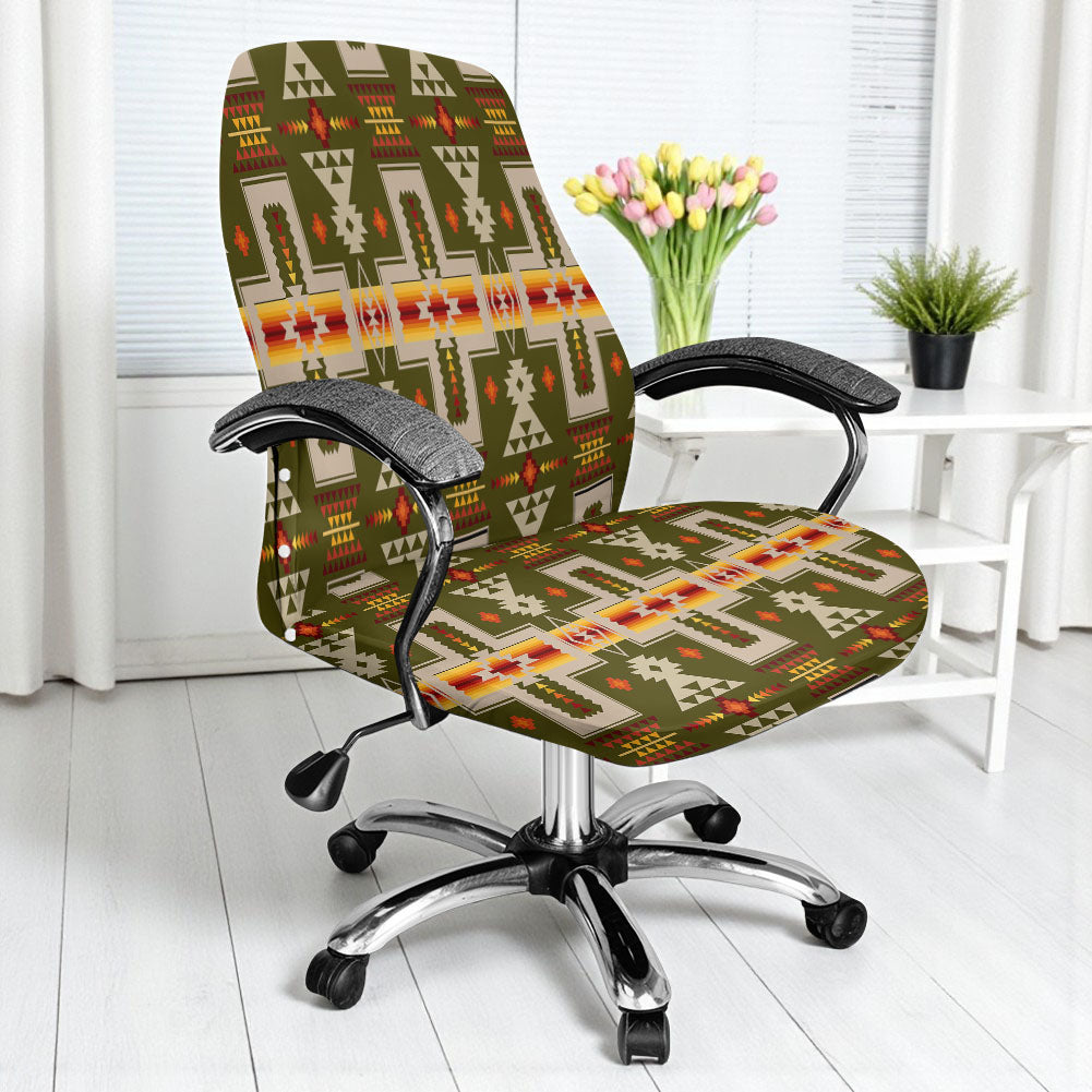 GB-NAT00062-12 Native American All-in-one Office Chair Cover